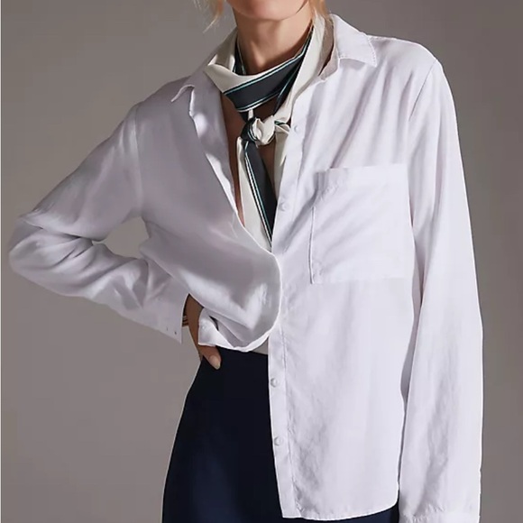 cloth & stone Tops - Cloth & Stone White Button-Up Shirt